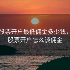 网上股票开户最低佣金多少钱，网上股票开户怎么谈佣金