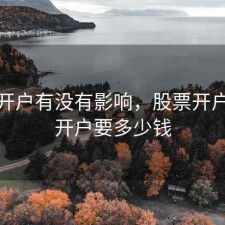 股票开户有没有影响，股票开户怎么开户要多少钱