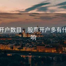 股票开户数目，股票开户多有什么影响