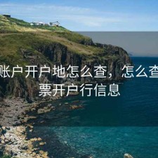 股票账户开户地怎么查，怎么查询股票开户行信息