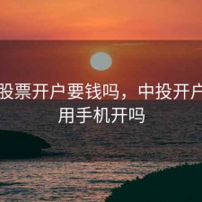中投股票开户要钱吗，中投开户可以用手机开吗