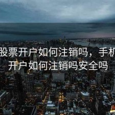 手机股票开户如何注销吗，手机股票开户如何注销吗安全吗