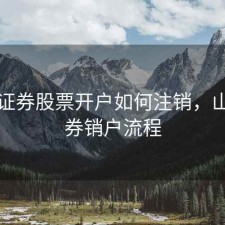 山西证券股票开户如何注销，山西证券销户流程