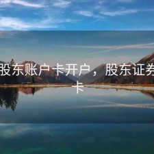 股票股东账户卡开户，股东证券账户卡
