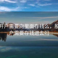 股票开户需要向里面存钱么，股票开户需要存钱进去吗