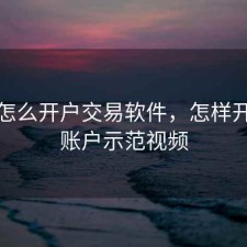 股票怎么开户交易软件，怎样开股票账户示范视频