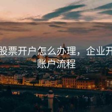 公司股票开户怎么办理，企业开股票账户流程