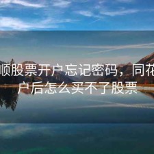 同花顺股票开户忘记密码，同花顺开户后怎么买不了股票