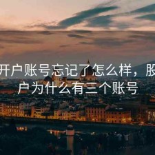 股票开户账号忘记了怎么样，股票开户为什么有三个账号