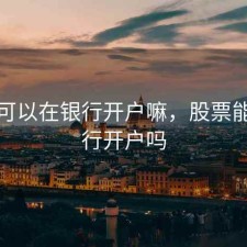 股票可以在银行开户嘛，股票能在银行开户吗