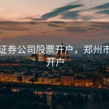 郑州证券公司股票开户，郑州市股票开户