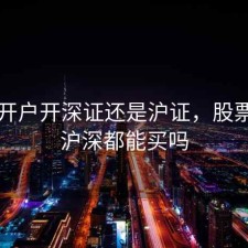 股票开户开深证还是沪证，股票开户沪深都能买吗