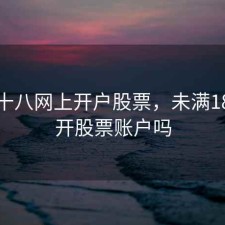 未满十八网上开户股票，未满18岁能开股票账户吗