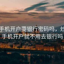 股票手机开户要银行密码吗，炒股用手机开户就不用去银行吗