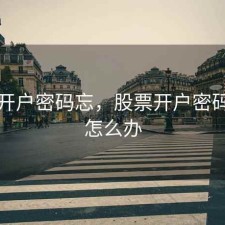 股票开户密码忘，股票开户密码忘了怎么办