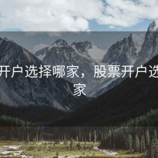 股票开户选择哪家，股票开户选哪一家