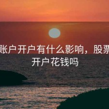 股票账户开户有什么影响，股票账户开户花钱吗