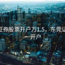 东莞证券股票开户万1.5，东莞证券 万一开户