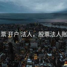 股票 开户 法人，股票法人账户
