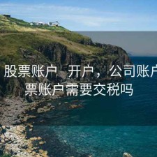 公司   股票账户   开户，公司账户开股票账户需要交税吗