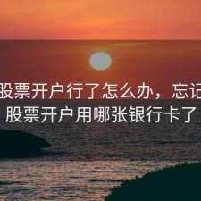 忘记股票开户行了怎么办，忘记自己股票开户用哪张银行卡了