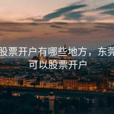东莞股票开户有哪些地方，东莞哪里可以股票开户