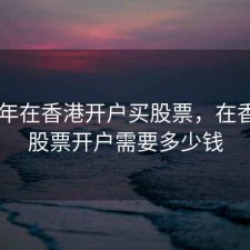 2004年在香港开户买股票，在香港买股票开户需要多少钱