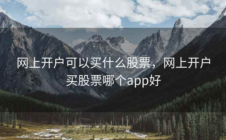网上开户可以买什么股票,网上开户买股票哪个app好 第2张 网上开户可以买什么股票,网上开户买股票哪个app好 第2张