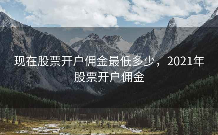 现在股票开户佣金最低多少，2021年股票开户佣金  第2张