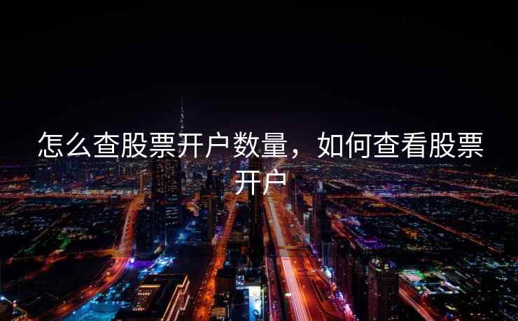 怎么查股票开户数量，如何查看股票开户  第1张