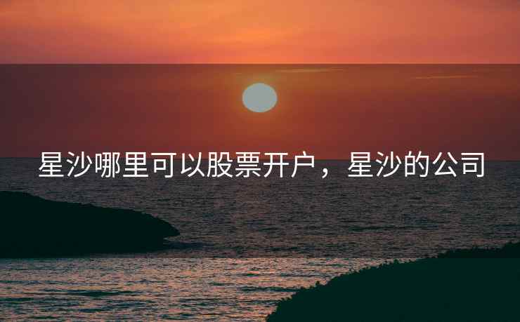 星沙哪里可以股票开户，星沙的公司  第2张